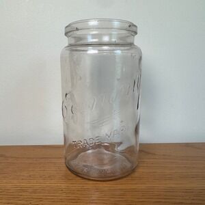 Antique‎ Kerr Glass Economy Portland Oregon Clear Glass Jar Storage Canning